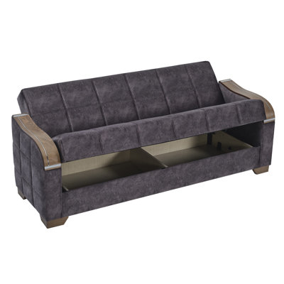 Oliveros 88" Convertible Sofabed with Storage, Sleeper Sofa Couch for Living Room