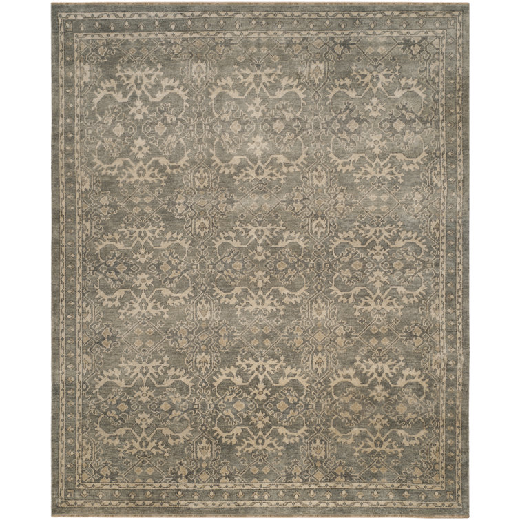 Sivas Hand-Knotted Gray/Ivory Area Rug