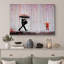 Banksy, arc-en-ciel coloré, un homme et une fille graffiti, Street Art Home Decor, impression sur toile-97558488-97558487-119461166
