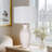 28'' Modern Ceramic Table Lamp Tall Bedroom Lamp Nightstand Lamp with Bulb