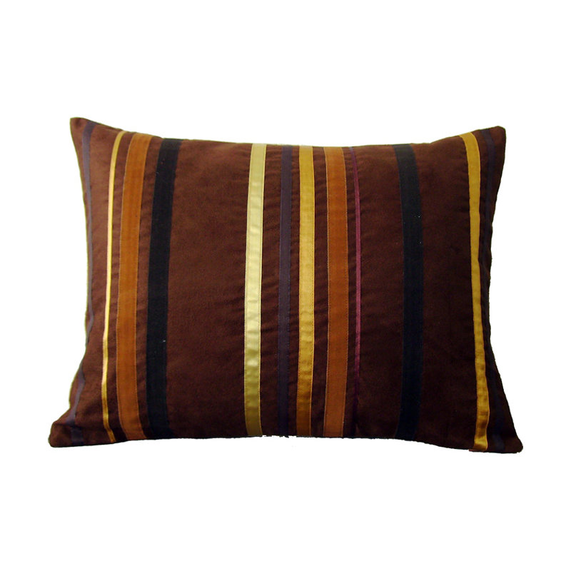 Lovett Striped Rectangular Throw Cushion, Brown
