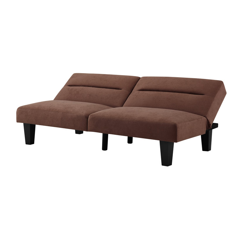 Twin 66.75'' Upholstered Convertible Sofa, Brown