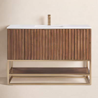Terra 48" Carrara Marble Single Bathroom Vanity