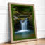 Emerald Waterfall Coastal - Framed Print-775651907-775651966