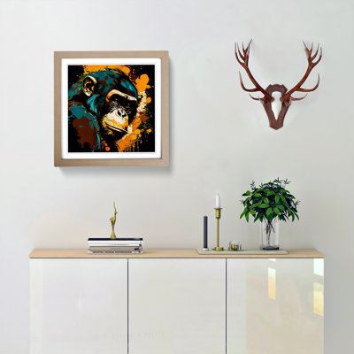 Monkey Expressionism - Framed Print