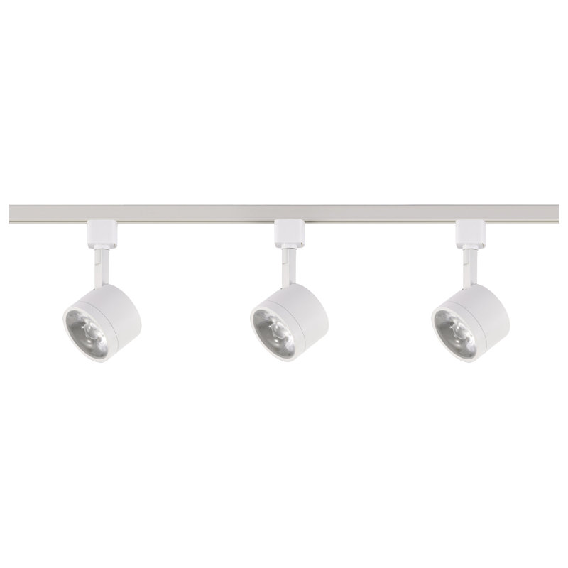 Ensemble de rail d'éclairage 3 lumières 48,31 ", Blanc
