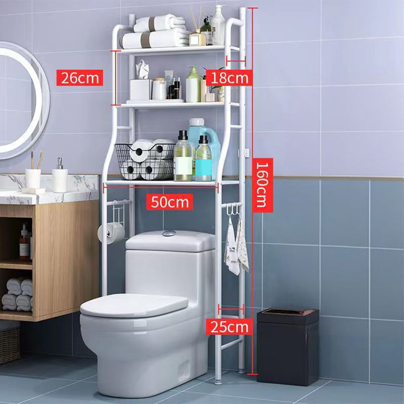 Over The Toilet Storage, Metal Over Toilet Organizer Rack with Removable Towel Hooks, Paper Holder, Bathroom Organizer Over Toilet, Easy Assembly