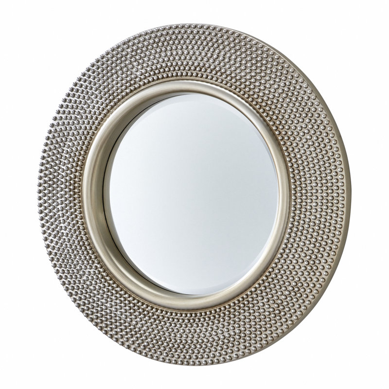 Julien Round Mirror, Silver Leaf