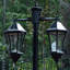 Lampadaire victorien à double tête