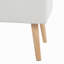 Banc en bois naturel et tissu crème