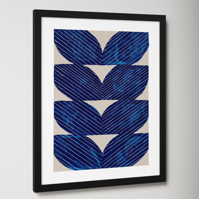 Blue Chevron "Navy Chevron" Painting