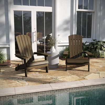 Bayfield All-Weather Poly Resin Indoor/Outdoor Folding Adirondack Chairs