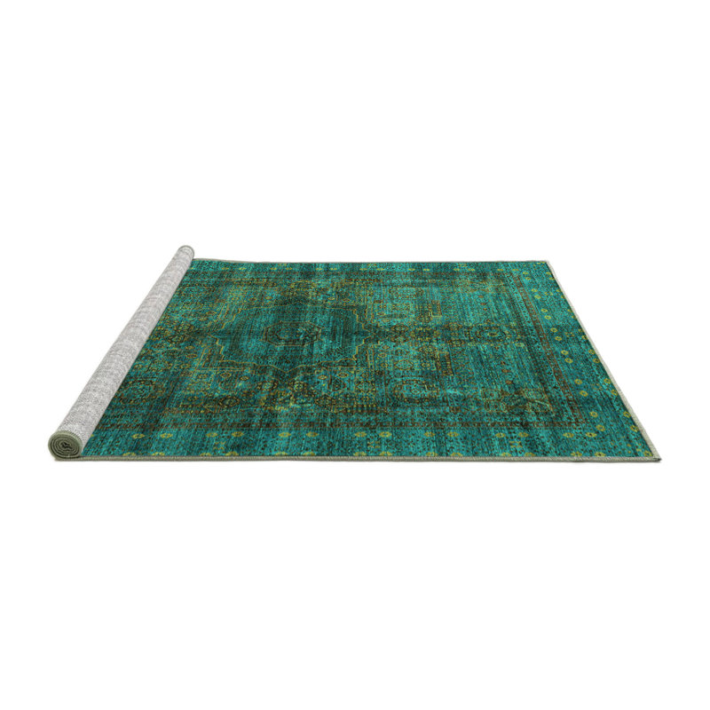 Washable Oriental Indoor Rug, Round 6'