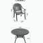 Ensemble 5 pièces de meubles de patio en aluminium coulé avec coussins, chaise