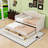 Twin Wooden Daybed with Trundle and Tufted and 2 Drawers-1613181786