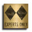« Experts Only White » de Ryan Fowler, tableau mural en métal doré, 30,5 x 30,5 cm-19295076