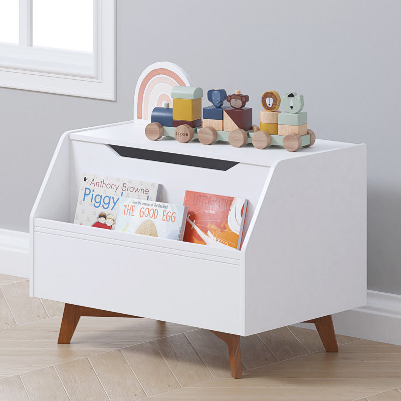 Toy Box With Front Book Storage