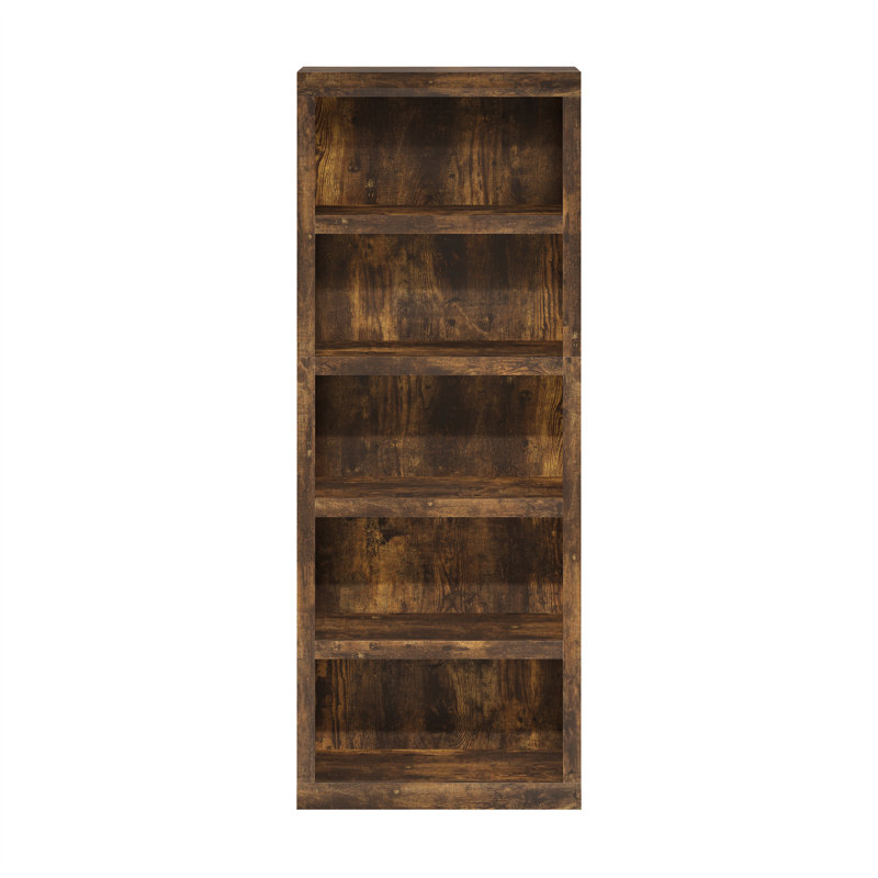 Bibliothèque standard H 63,5 "x l 24,6" Wendi, Bois de pin ambré