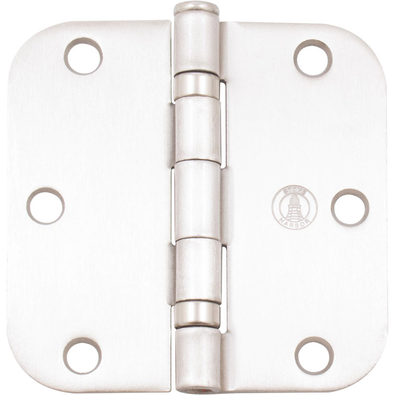 Charnière de porte H 5,8 po x l 3,5 po, Acier, Nickel satiné