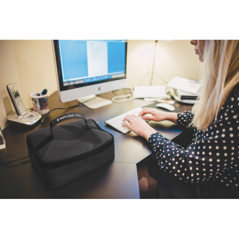 HotLogic Mini Black Insulated Portable Electric Lunch Tote
