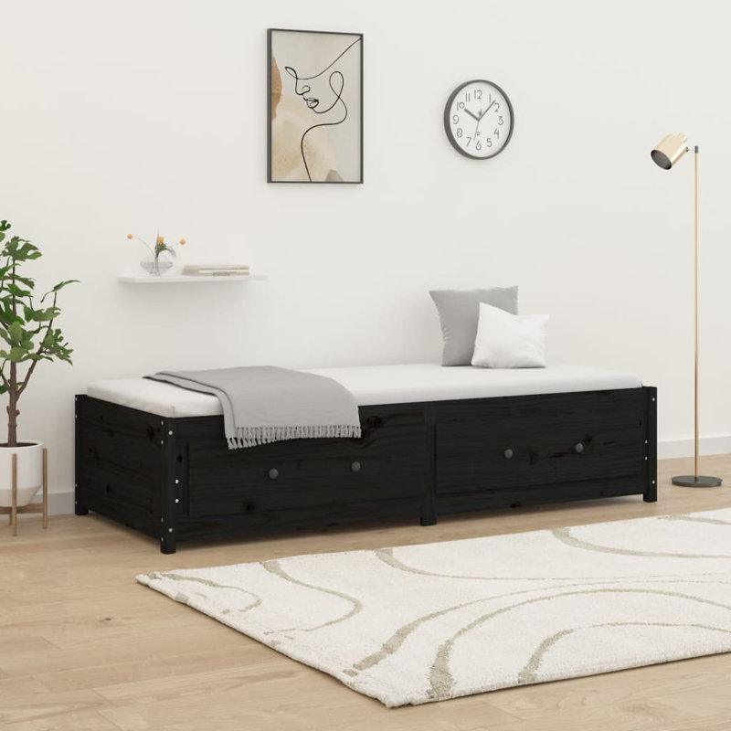 Day Bed Solid Wood, 75 x 190 cm, Brown