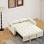 Canapé-lit convertible beige capitonné moderne - canapé-lit coulissant pour le salon-860295034