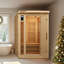 Sauna infrarouge FAR pour 2 personnes avec haut-parleurs Bluetooth, panneaux de carbone à chauffage rapide