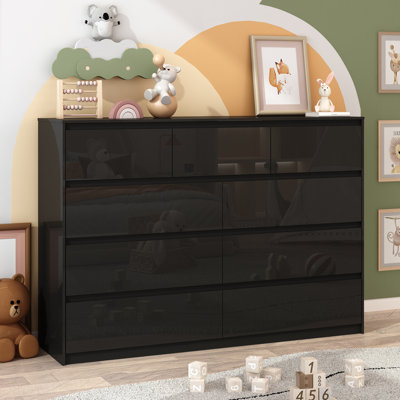 9 Drawer Dresser, High Gloss