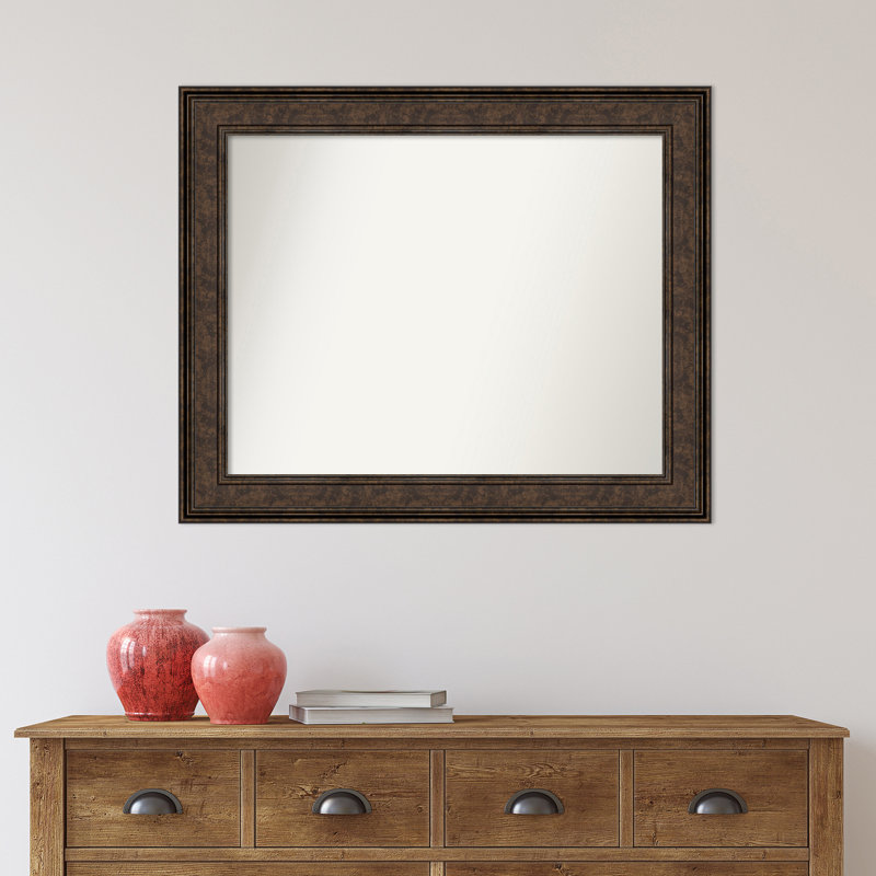 Ridge Bronze 23.5 in. x 29.5 in. Bathroom Vanity Non-Beveled Wall Mirror, 27.5" x 33.5"