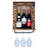 3 Bottle Solid Wood Wall Mounted Wine Bottle & Glass Rack in Dark Brown