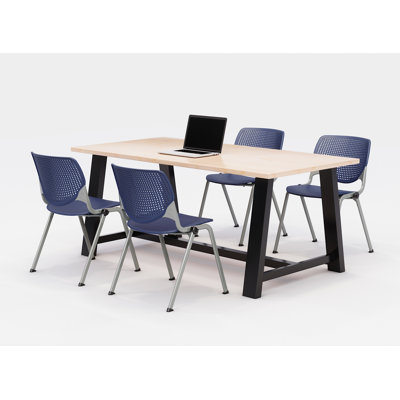 Midtown Rectangular Meeting Table and Chair Set by KFI Studios