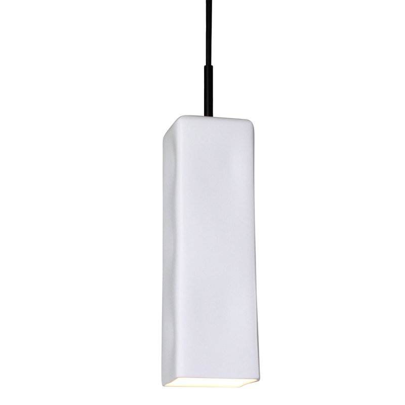 Shirk 1 - Light Black LED Single Pendant, Satin White