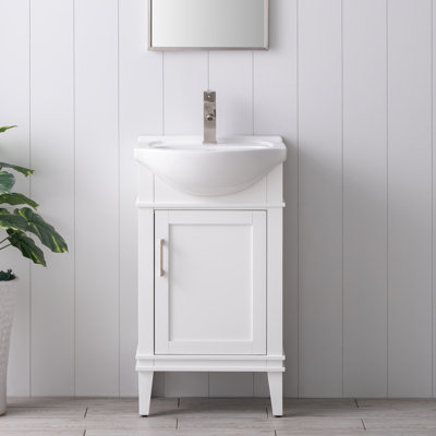 Arlowene 19.7'' Single Bathroom Vanity with Porcelain Top