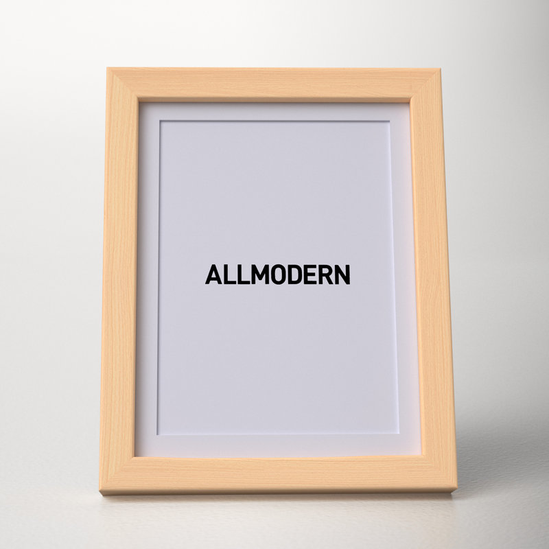 Capullo Wood Matte Picture Frame with Mat, Natural, 4" x 6"