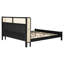 Structure de lit très grand, noir + vert, bois massif + bois manufacturé, matelas 10 à 12, 800 lb, meubles de chambre à coucher sans sommier moderne-2016100408