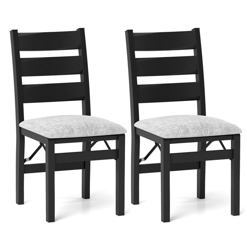 Ensemble de 2 chaises rembourrées modernes avec dossier confortable et siège rembourré