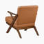 Chaise d'appoint Mid-Century moderne de 26,5 po Granby - Revêtement en similicuir facile d'entretien, structure en bois d'hévéa massif durable-1519185755-1520925121