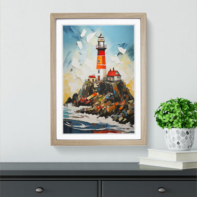 Lighthouse Contemporary 1 Piece Single Picture Frame Wall Art