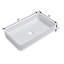 Lavabo de salle de bain vasque rectangulaire en céramique blanche 24 po x 14 po