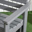 Causeuse de balançoire double pour 2 personnes Outsunny avec cadre oscillant en PEHD pour la cour arrière, gris clair