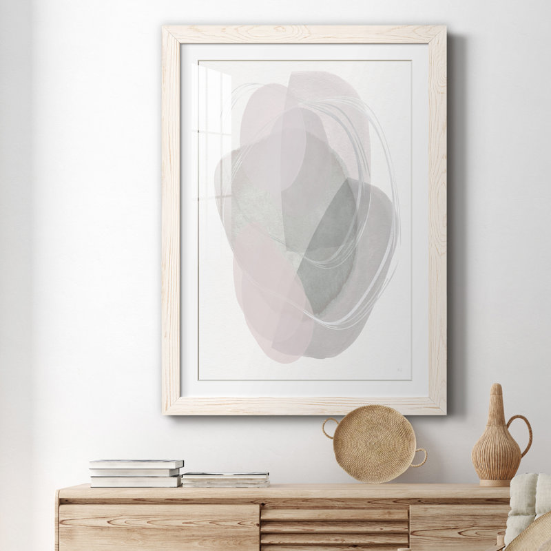 River Jewels II - peinture encadrée, H 31,5 po x l 23,5 po x P 1,5 po, Papier encadré blanc