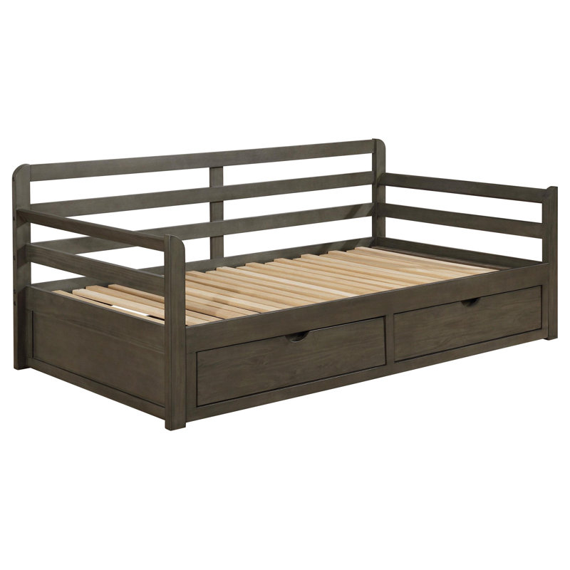 Adda 2-drawer Twin XL Daybed with Extension Trundle Grey