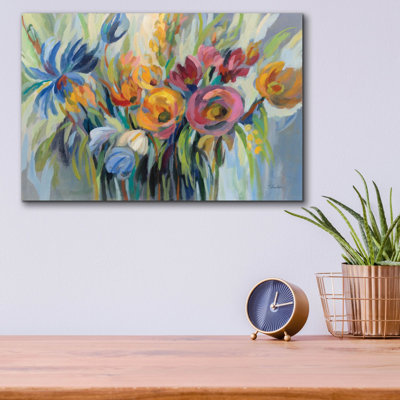  «Fire Flowers» par Silvia Vassileva, art mural en verre acrylique, 16 po x 12 po