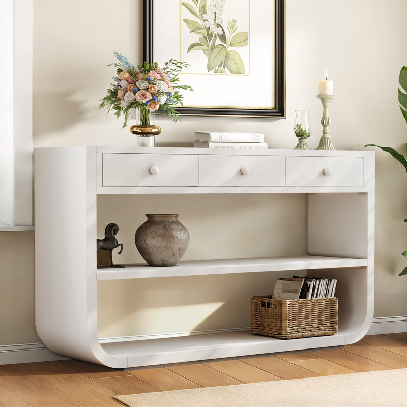 Console à 3 tiroirs Jacobsen, Blanc