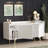 Elegant White and Gold Console Table, 59.1 x 31.5 x 15.7 inches | 100% Melamine Coated Particle Board, Antibacterial, Assembly Required | Perfect for Modern Living Room & Entryway, Stylish & Functional Design