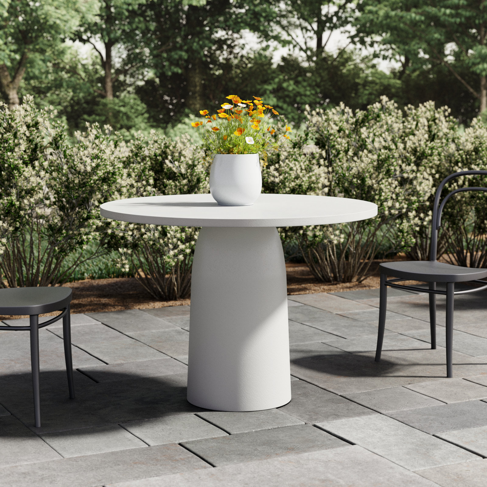 Gali Outdoor Dining Table, Matte White