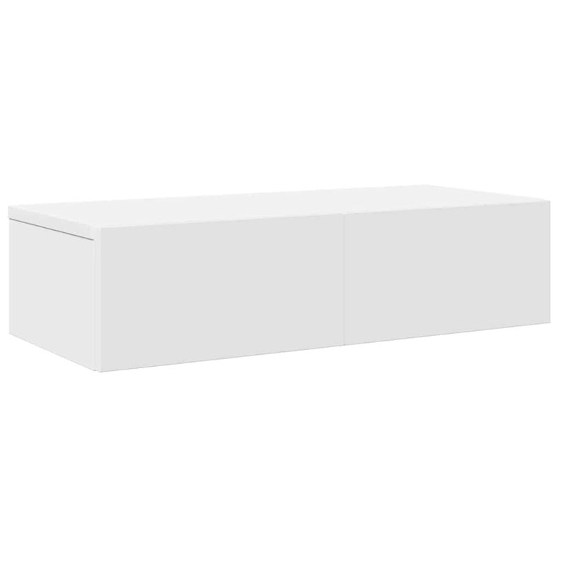 112-9 Wall Mounted Shelf, White, 17cm H x 80cm W x 33cm D
