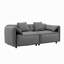 Canapé modulaire à accoudoirs carrés en coton avec coussins réversibles de 77,21 po Caleal-756806623