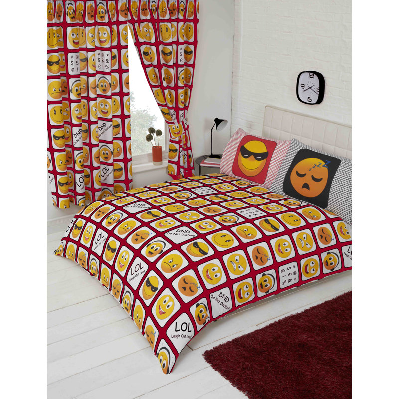 EMOTIONS Polyester Cotton Bedding, Red Polyester cotton, UK Kingsize - DE 230 x 220 cm