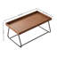40. Table basse moderne en placage de noyer de 16 pouces